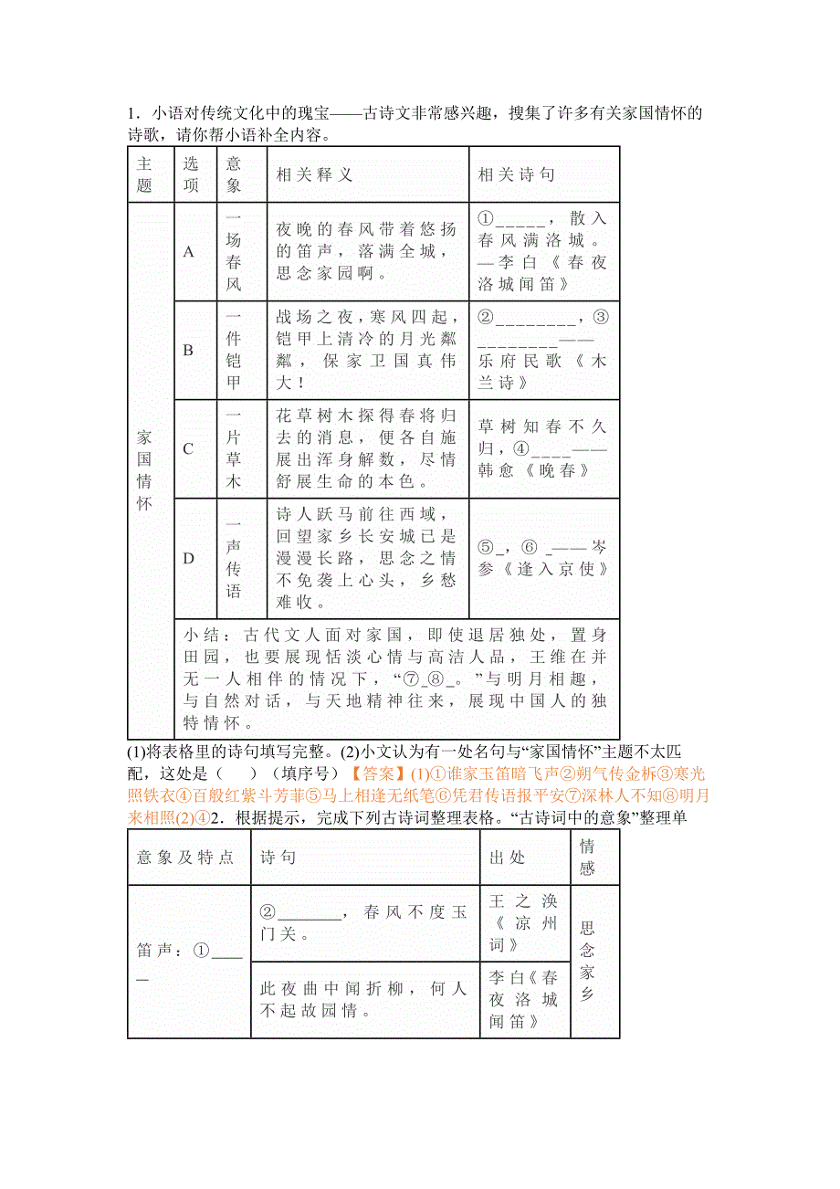 七下语文期中古诗文理解性默写专练.docx_第1页