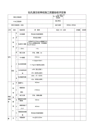 钻孔灌注桩单桩施工质量验收评定表.docx